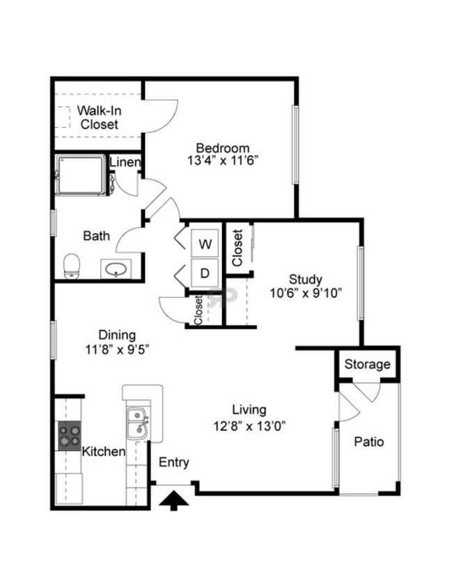 Ashford Wellington 1 Bed 1 Bath - 1X1-C-L