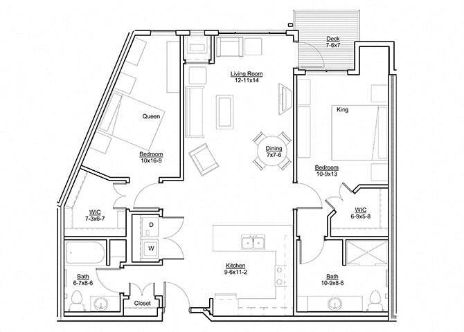 Floor Plan - Two Bedroom B