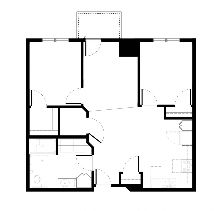 Floor Plan - Two Bedroom - Accessible and Type A