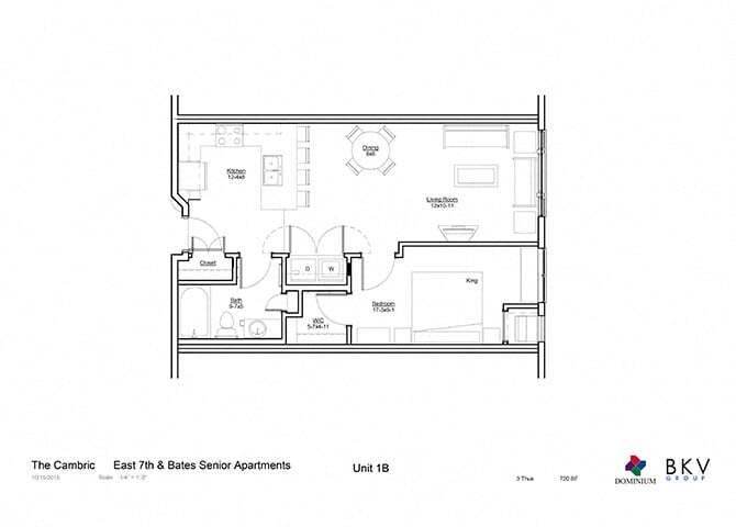 Floor Plan - One Bedroom B