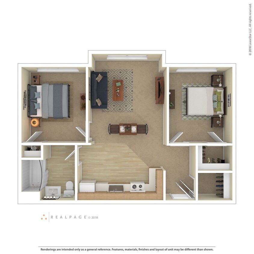 Floor Plan - 2 Bedroom 1 Bath