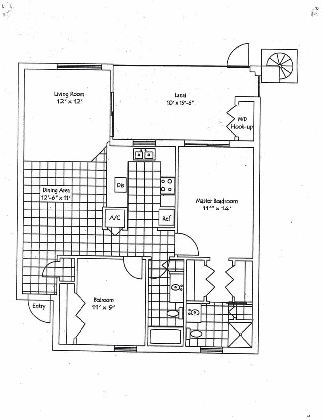 Floor Plan - Two Bed Two Bath Standard