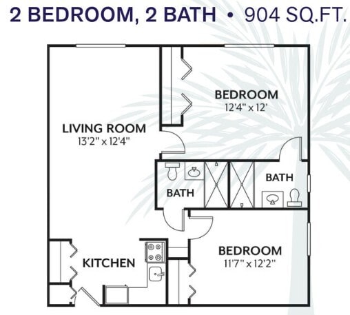 Floor Plan - Two Bedroom