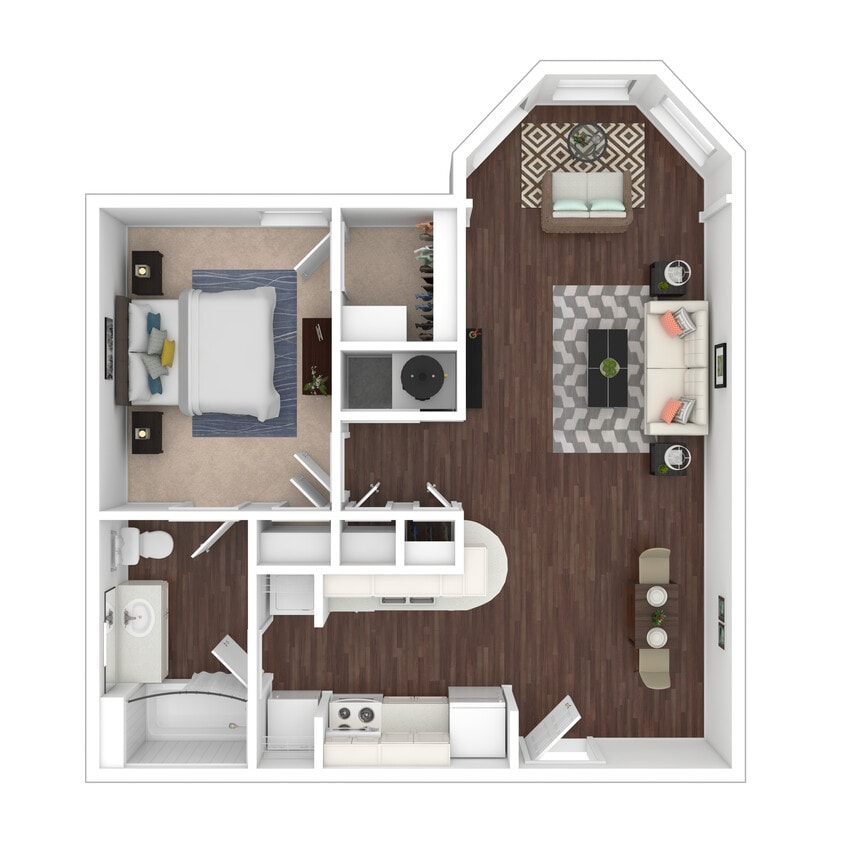 Laurel Oaks - 1 Bedroom, 1 Bath, 767 sq. ft. - One Bedroom