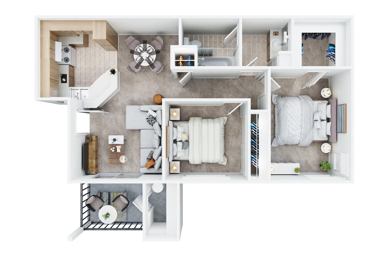 Floor Plan - 2 Bedroom 1 Bath
