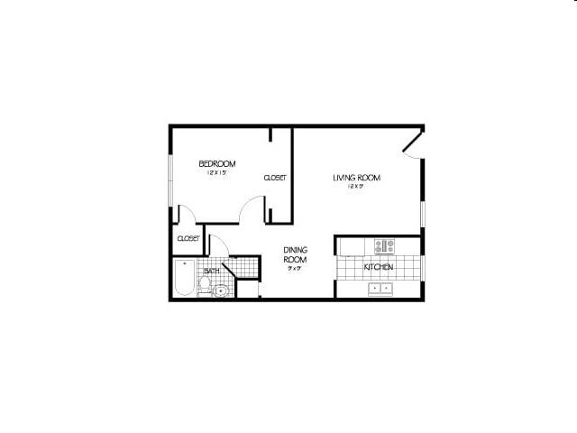 1BR/1BA - One Bedroom | One Bathroom