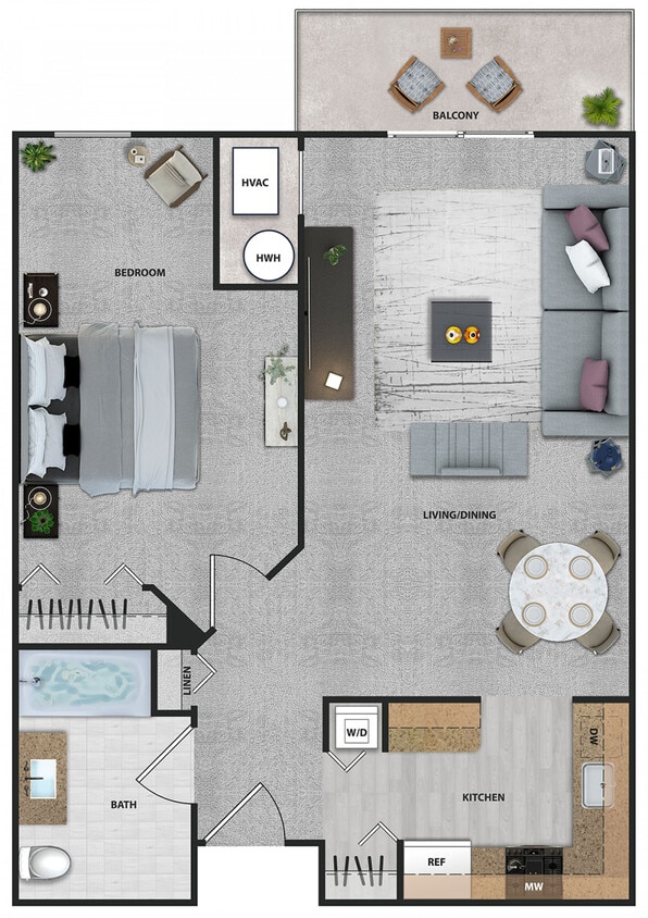 Floor Plan - 1 Bedroom
