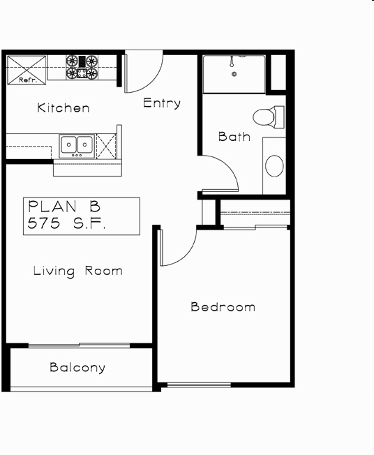B - 2 Bed 2 Bath