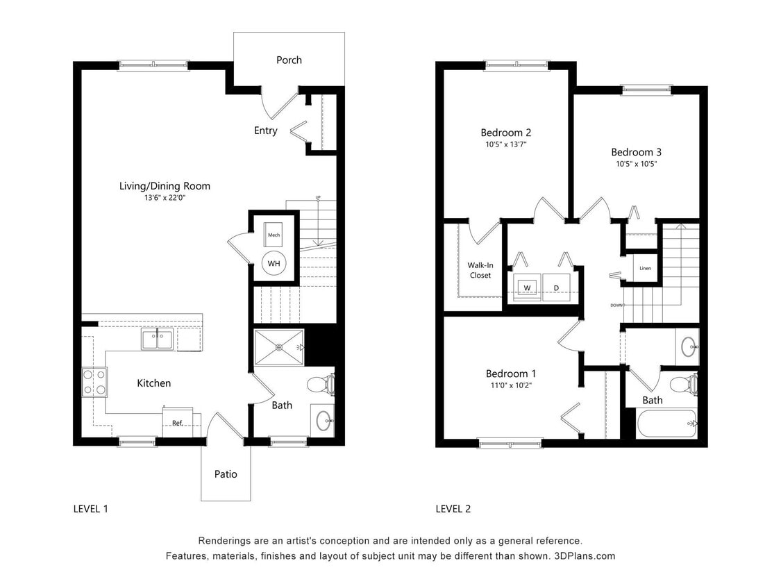 Floor Plan - 3 Bedroom Ames Green