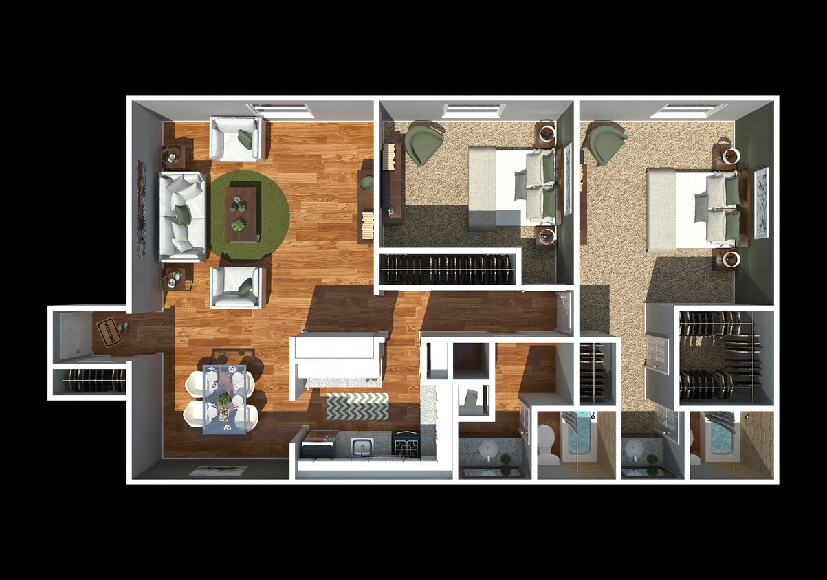 2 Bedroom Floorplan - 2 Bedroom