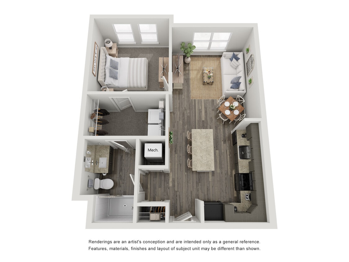 1 Bedroom A1 Floor Plan - A2