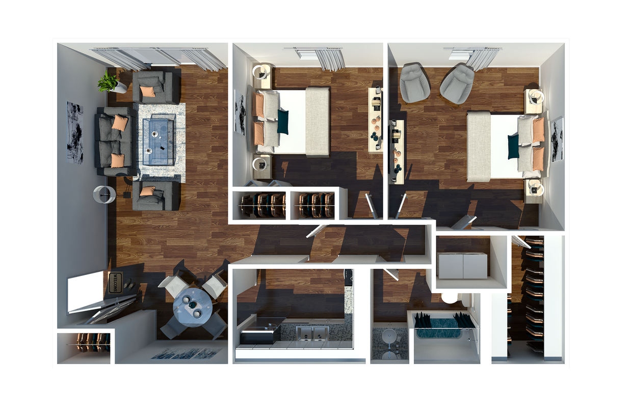 2 Bedroom 1 Bath - 2 Bedroom 1 Bath