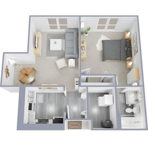 One bedroom, one bath, 760 square foot apartment home - Creekside Parkview