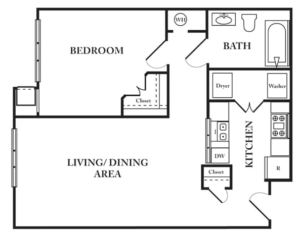 Floor Plan - One Bedroom