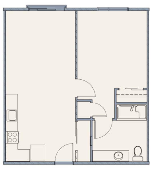 Floor Plan - One Bedroom