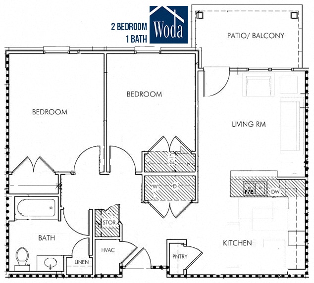 Floor Plan - Two Bedroom