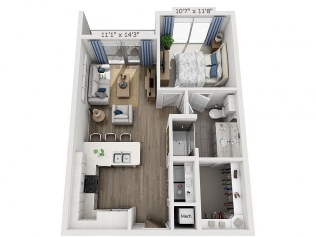 Floor plans are artist’s rendering. All dimensions are approximate. Actual product and specifications may vary in dimension or detail. Not all features are available in every apartment. Prices and availability are subject to change. - B2
