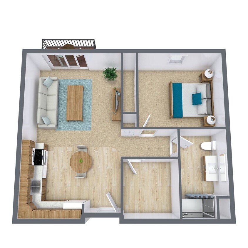 Floor Plan - One Bedroom 175A