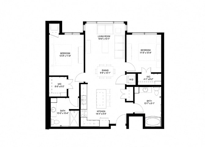 Floor Plan - Two Bedroom - H