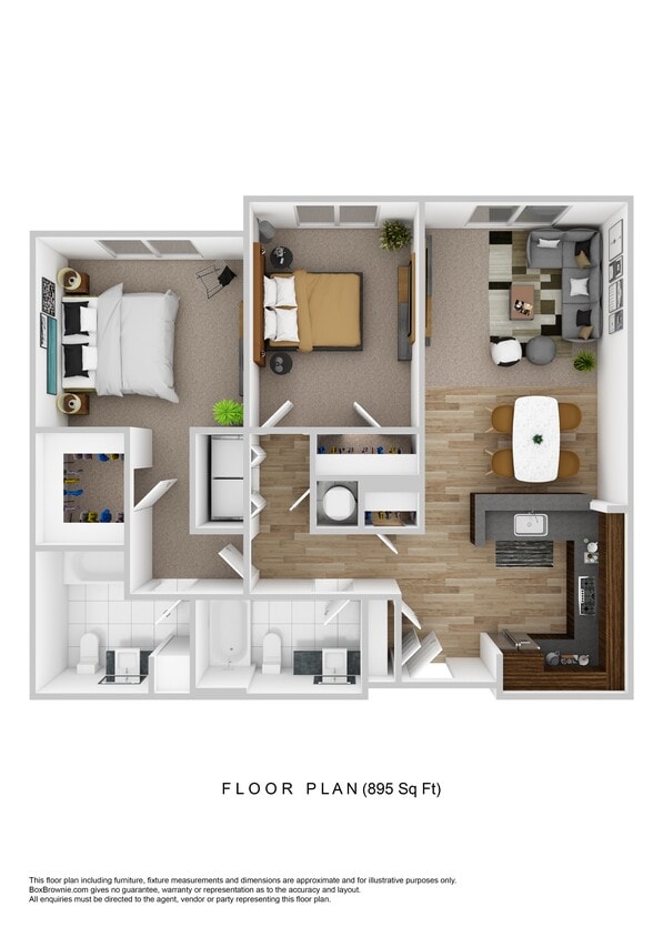 Floor Plan - 2 Bedroom | 2 Bath