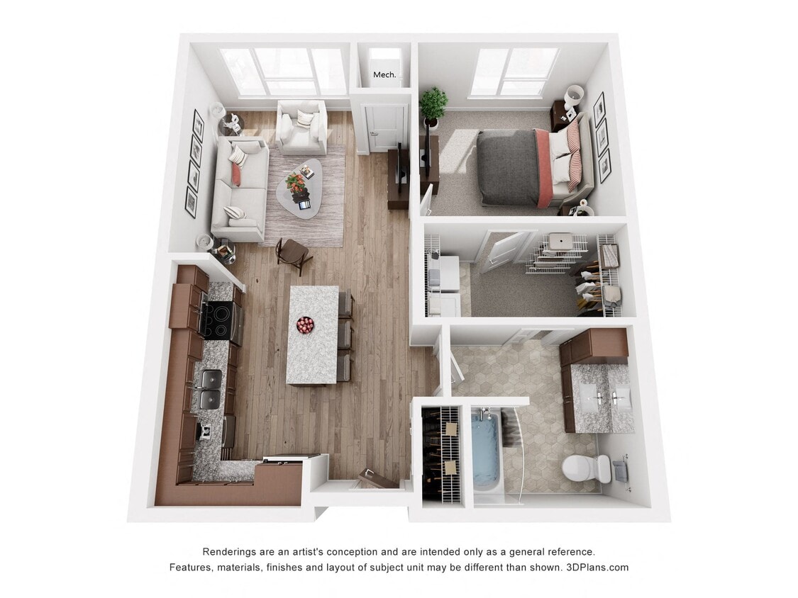 Floor Plan - 1 Bedroom A1