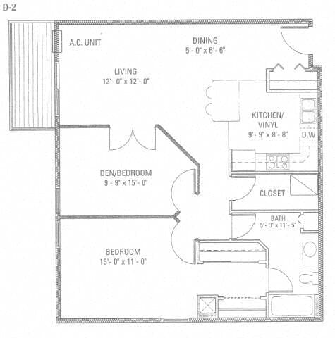 Floor Plan - Two Bedroom