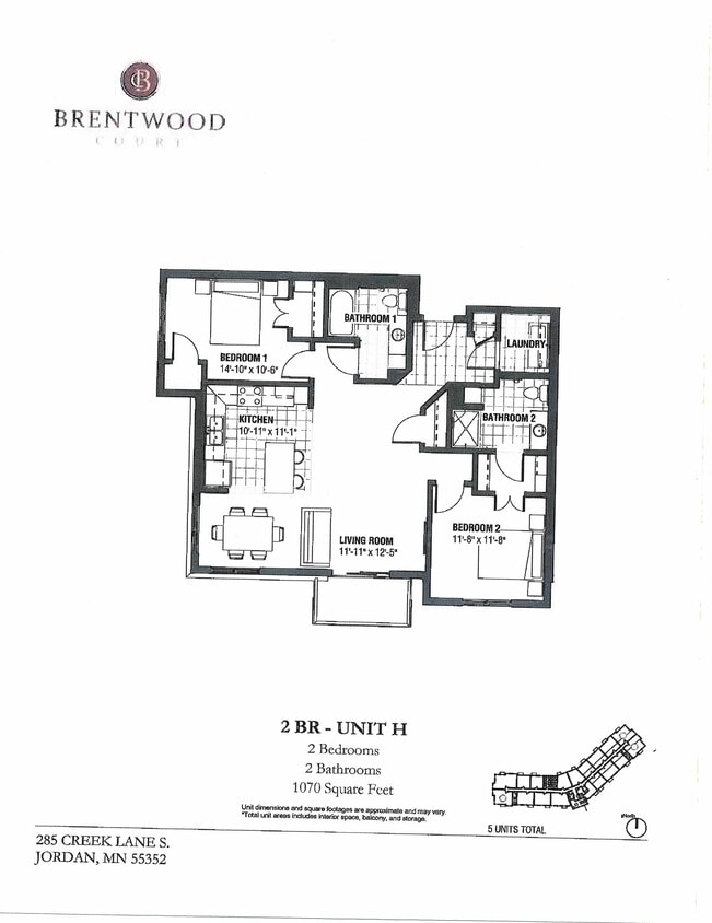 2 BR - Unit H - 2 Bedrooms