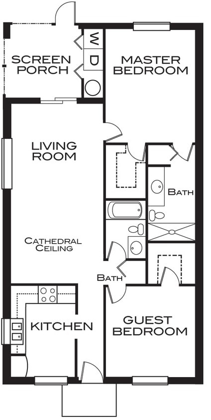 2BR/2BA - 2 bedroom