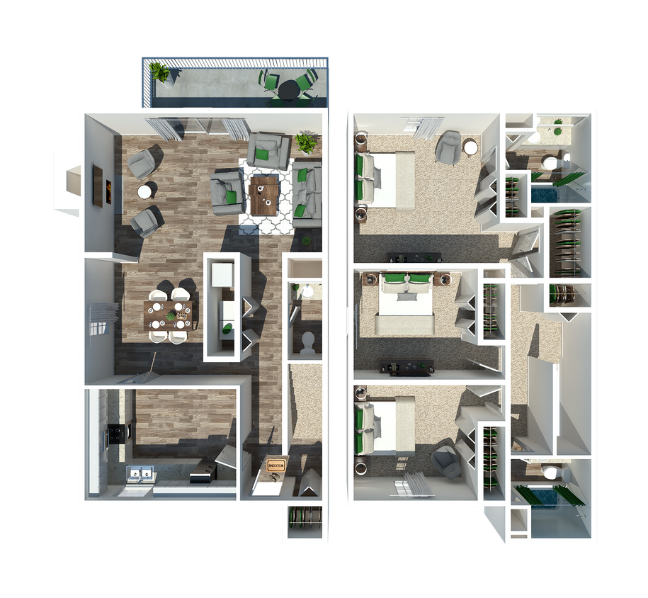 3 Bedroom 2.5 Bath TH - 3 Bedroom 2.5 Bath Townhome