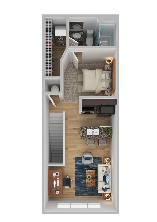 Studio-623-sq-ft.jpg - *S2 - Studio, One Bathroom