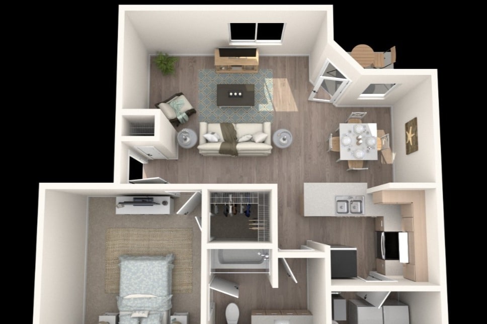 1x1 - 1 Bedroom