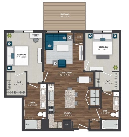 C3 | 2x2 | 1071 sq ft - C3