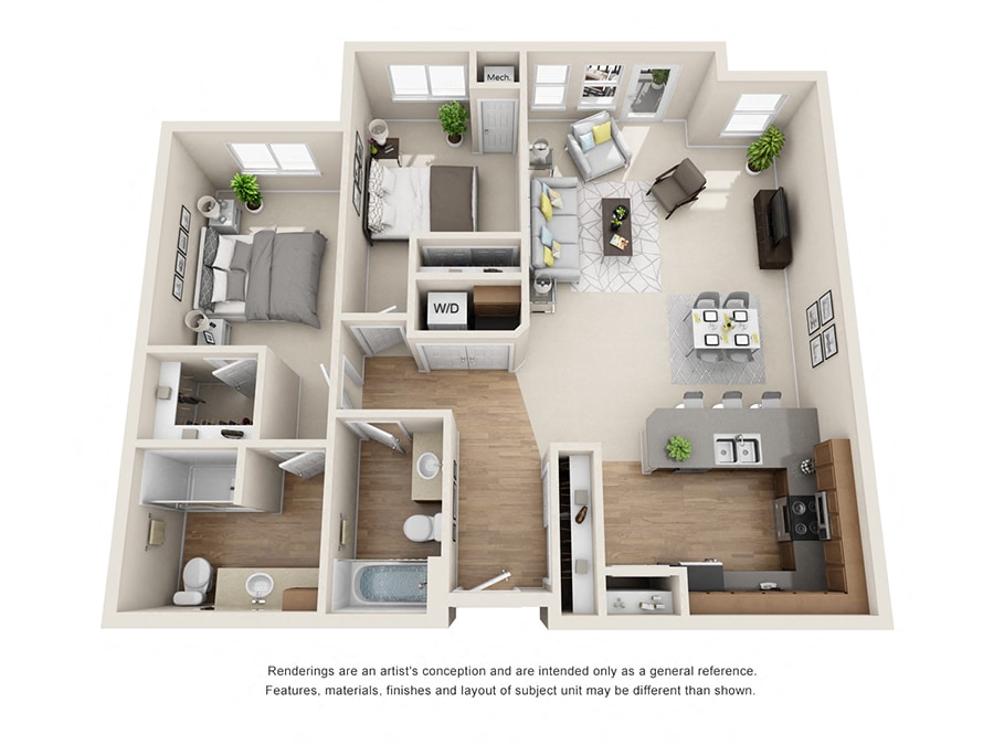 Floor Plan - 2x2 D5