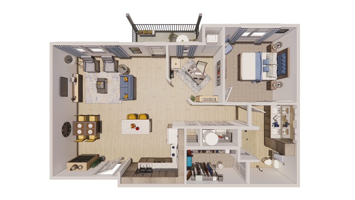 Maple 1 bed | 1 bath With Den - Maple