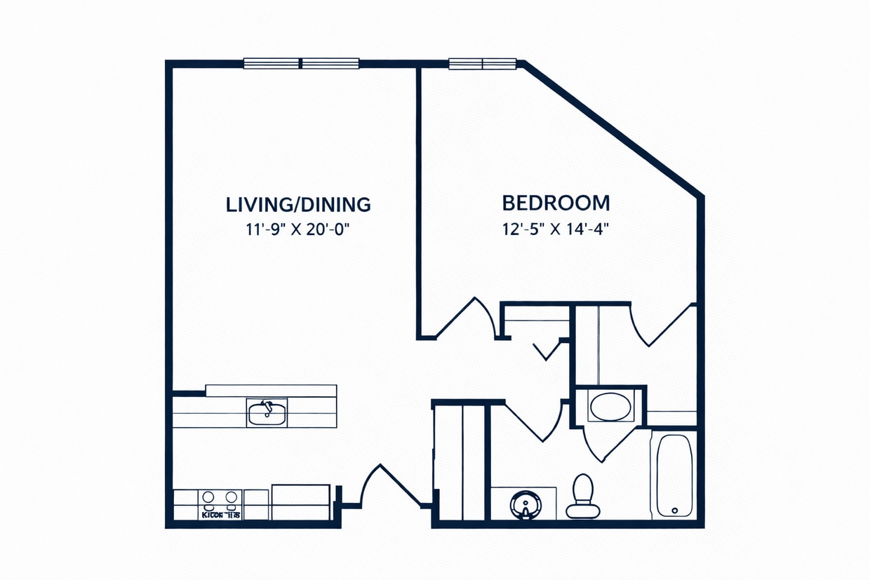 Floor Plan - K60 | 1x1