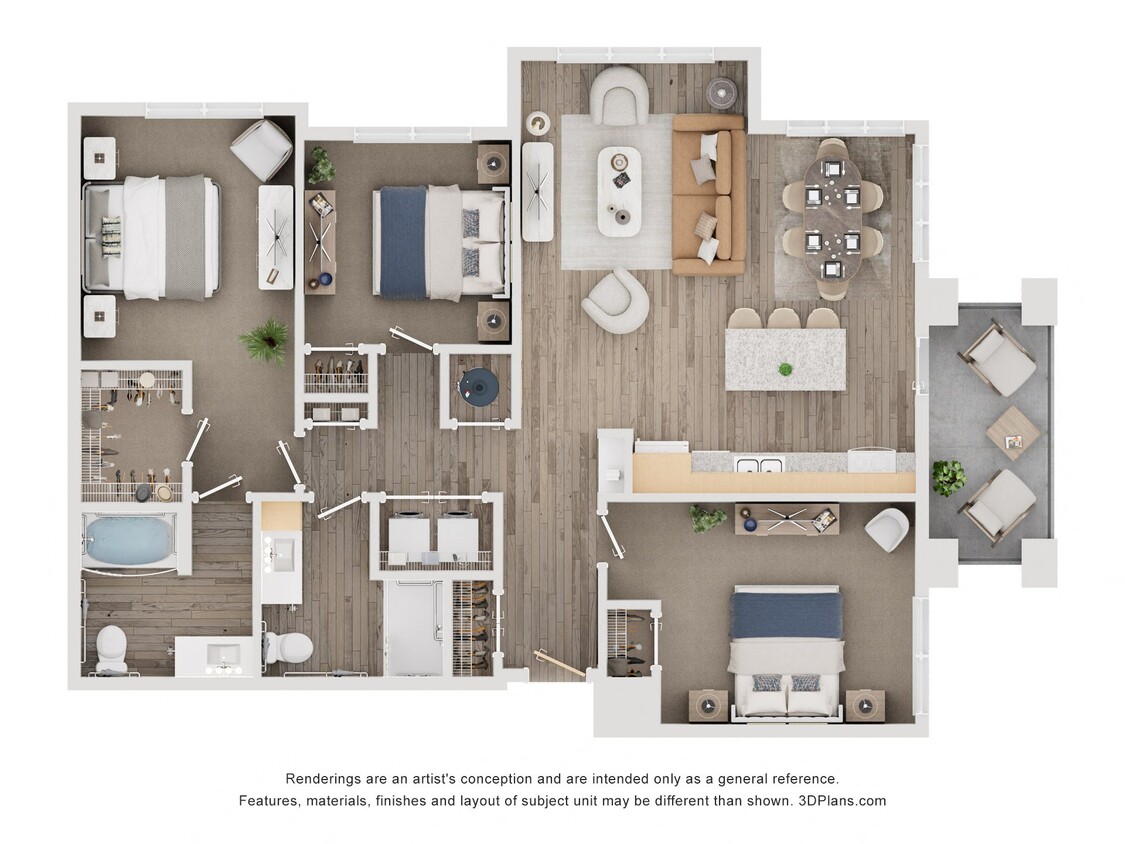 Floor Plan - 3AA (Wheelchair Accessible)