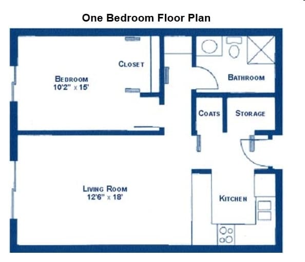 1BR/1BA - One Bedroom