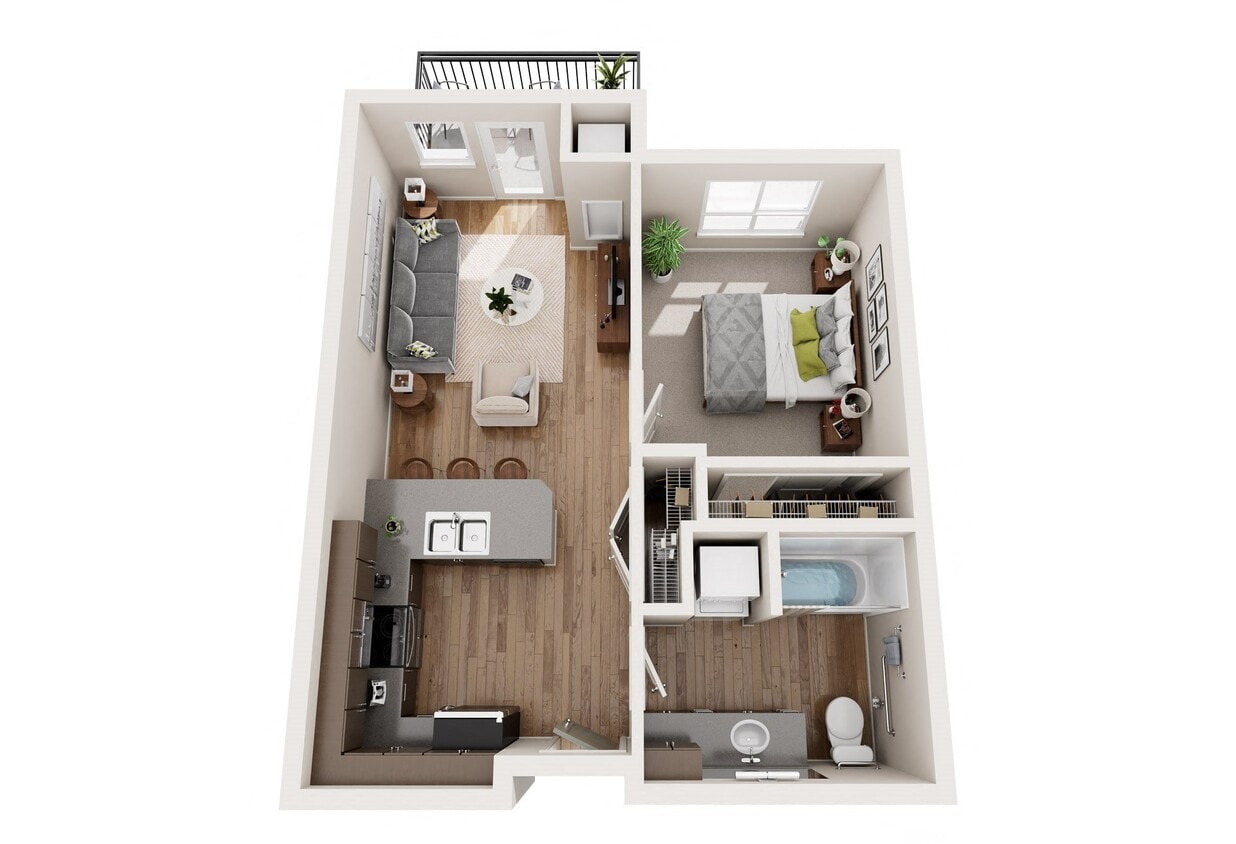 Floor Plan - 1x1 - B3