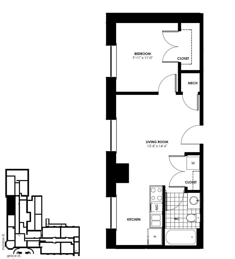 Floor Plan - 1B | 1B - 593