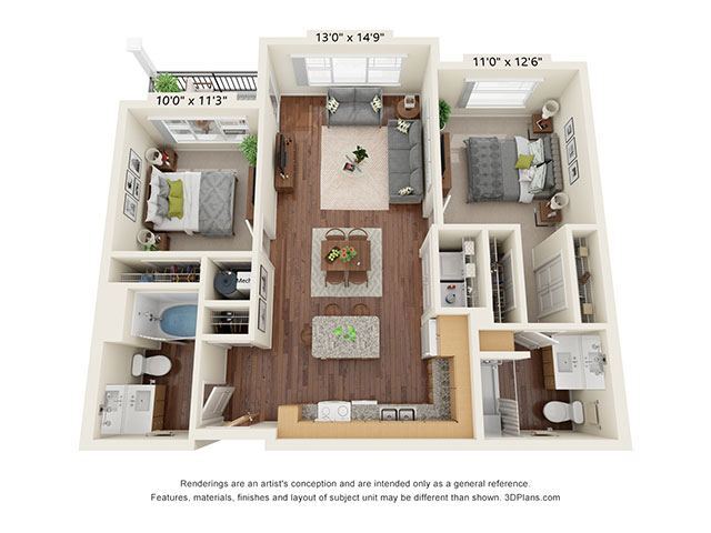 Floor Plan - Two Bedroom - B1