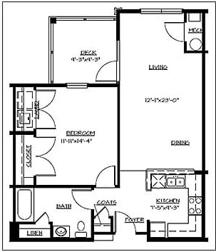 1BR/1BA - The Langley