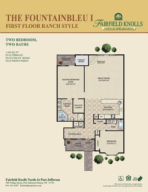 Floor Plan - The Fountainbleu I