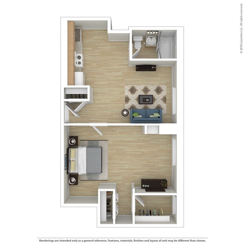 Floor Plan - 1 Bedroom