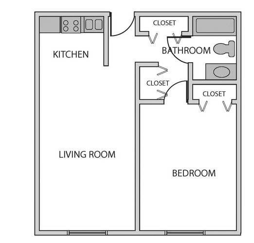 1BR/1BA - One Bedroom