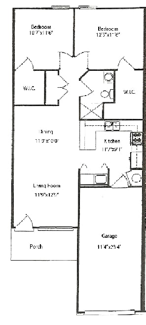 2 Bedroom w/ Garage - 2 Bedroom w/ Garage