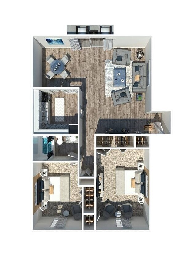 2.2 1250 - 2 Bedroom 2 Bath