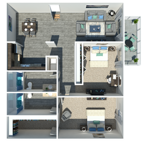 2B2BA - Two Bedroom Two Bathroom