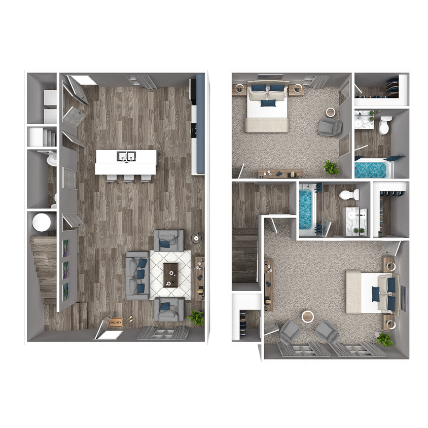 Two Bedroom - 2 Bedroom 2.5 Bath