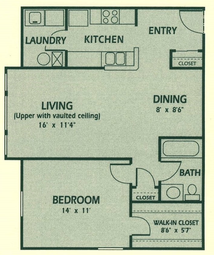 Floor Plan - One Bedroom
