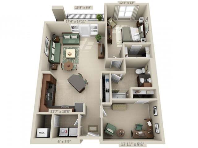 Floor plans are artist’s rendering. All dimensions are approximate. Actual product and specifications may vary in dimension or detail. Not all features are available in every apartment. Prices and availability are subject to change. - Espressivo